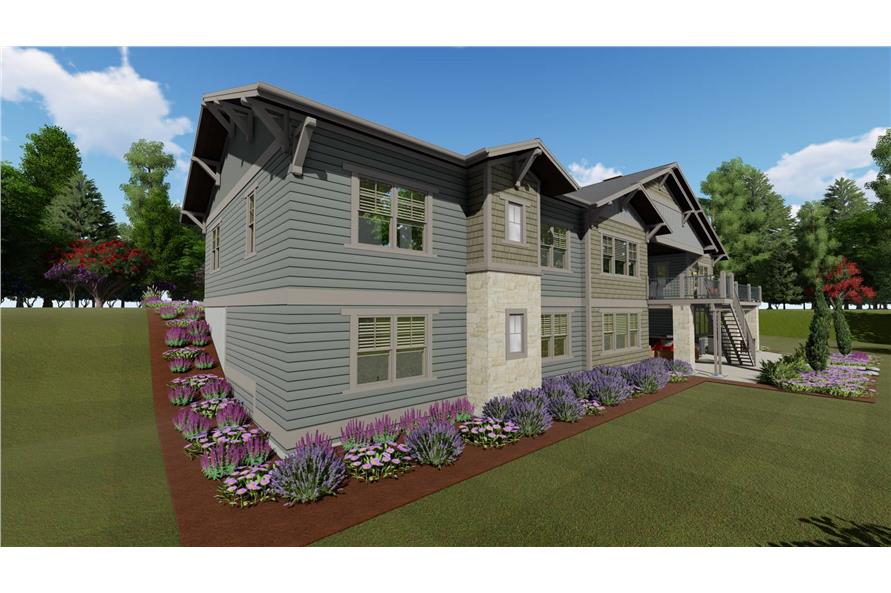 Rear View of this 4-Bedroom, 3893 Sq Ft Plan - 194-1043