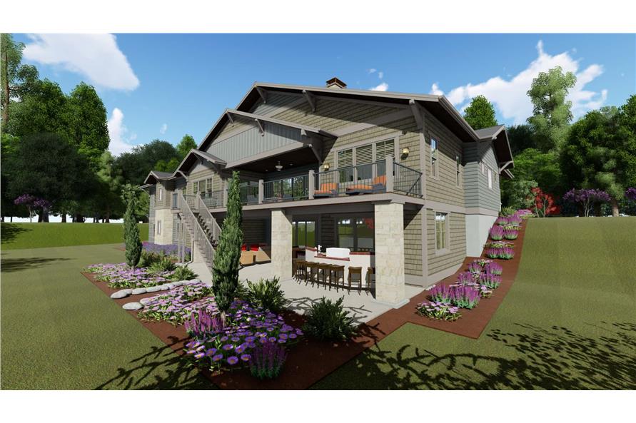 Side View of this 4-Bedroom, 3893 Sq Ft Plan - 194-1043