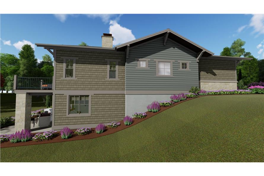 Left Side View of this 4-Bedroom, 3893 Sq Ft Plan - 194-1043