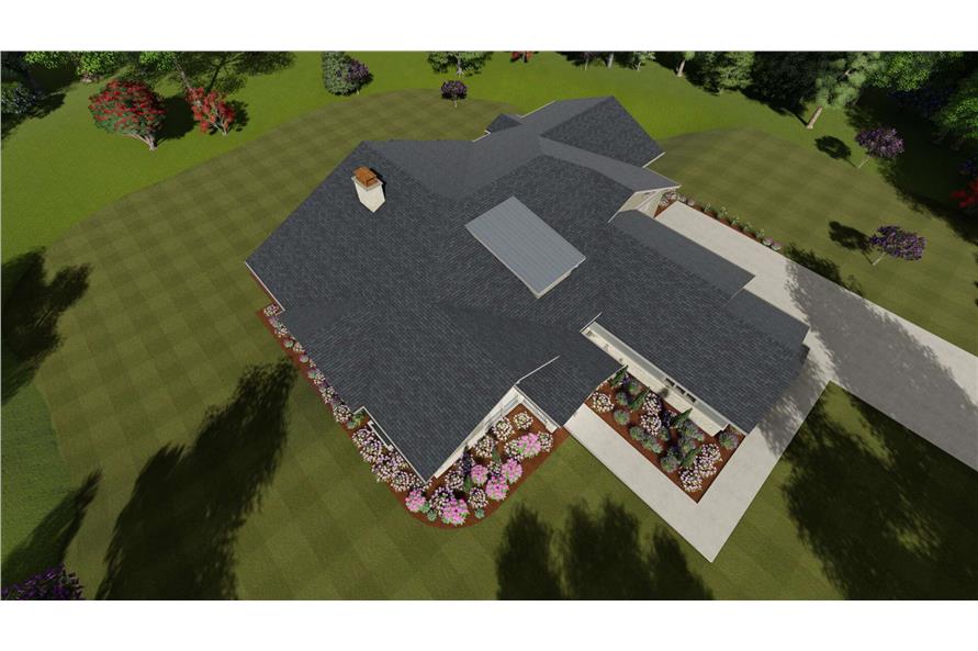 Aerial View of this 4-Bedroom, 3893 Sq Ft Plan - 194-1043