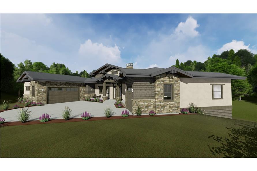 Side View of this 2-Bedroom, 2659 Sq Ft Plan - 194-1045