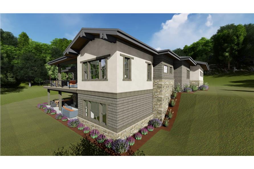 Side View of this 2-Bedroom, 2659 Sq Ft Plan - 194-1045