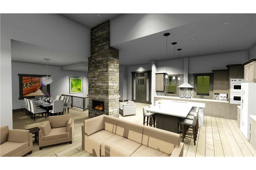 Great Room of this 2-Bedroom, 2659 Sq Ft Plan - 194-1045