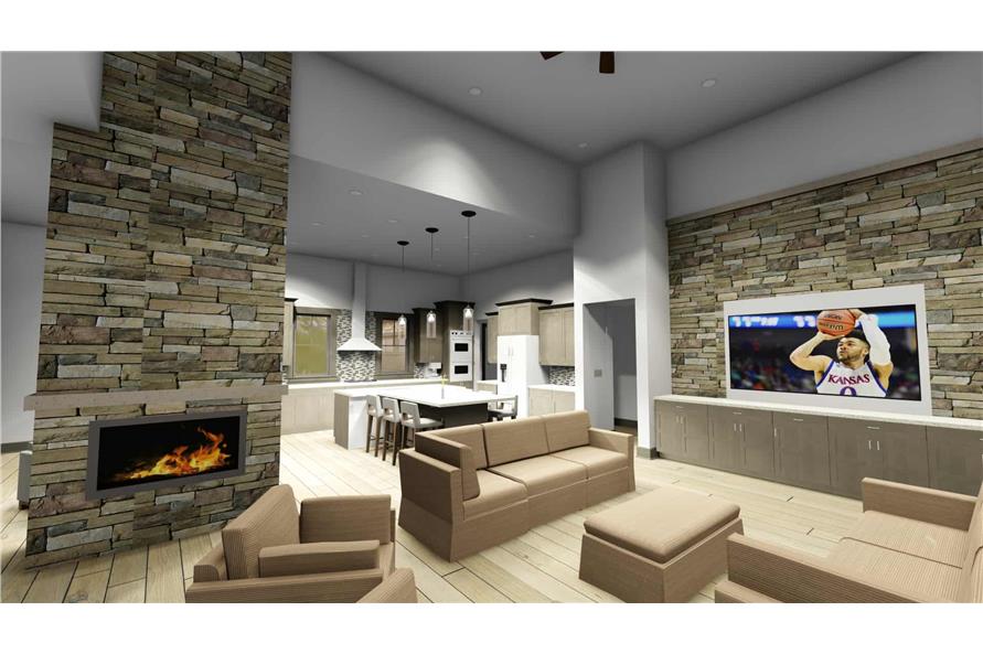 Living Room of this 2-Bedroom, 2659 Sq Ft Plan - 194-1045