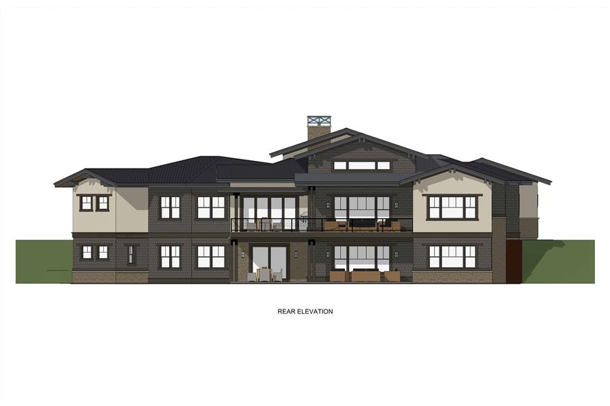 Home Plan Rear Elevation of this 2-Bedroom,2659 Sq Ft Plan -194-1045