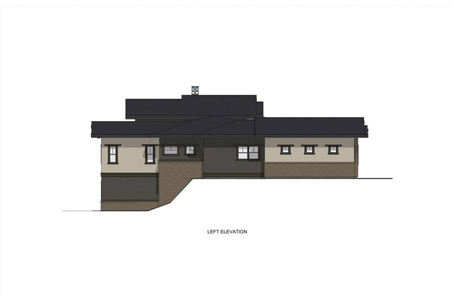 Home Plan Left Elevation of this 2-Bedroom,2659 Sq Ft Plan -194-1045