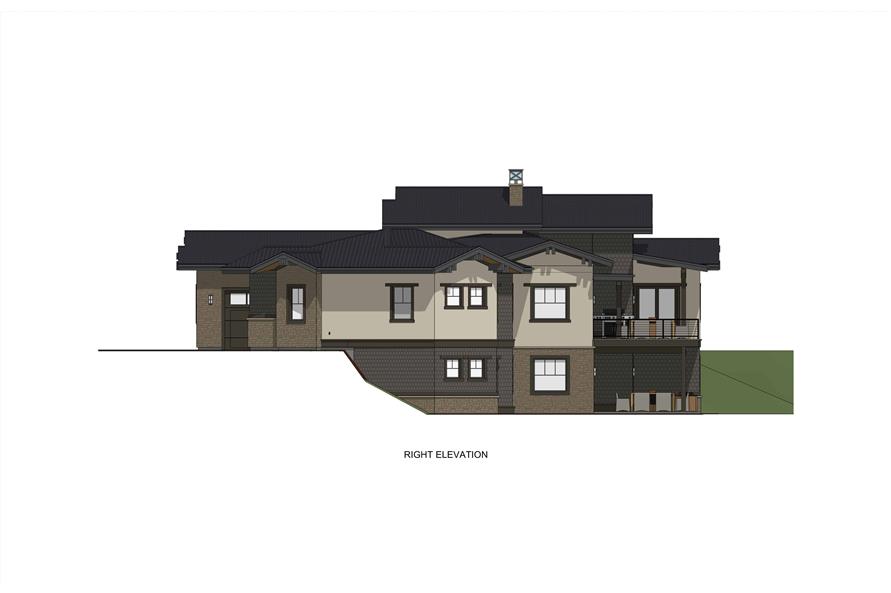 Home Plan Right Elevation of this 2-Bedroom,2659 Sq Ft Plan -194-1045