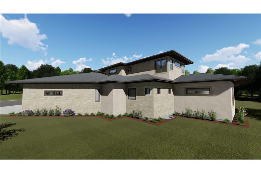 Side View of this 3-Bedroom, 3125 Sq Ft Plan - 194-1047