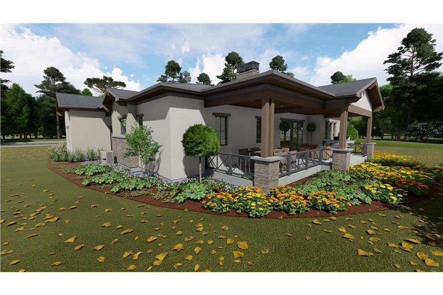 Side View of this 3-Bedroom, 2485 Sq Ft Plan - 194-1053