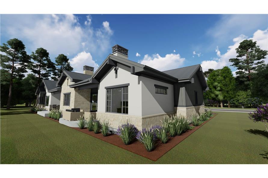 Side View of this 4-Bedroom, 3692 Sq Ft Plan - 194-1057