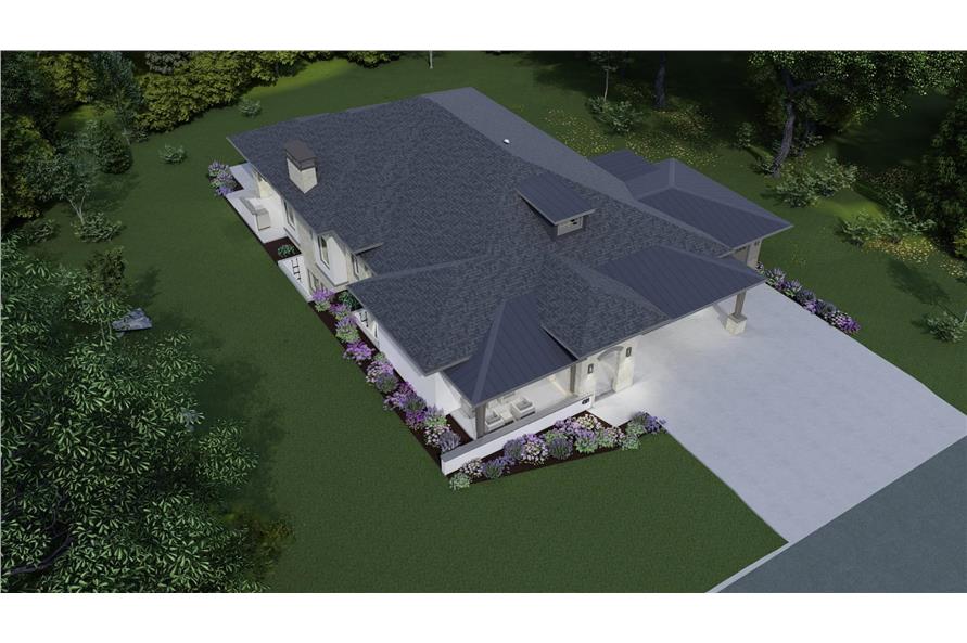 Aerial View of this 2-Bedroom,2611 Sq Ft Plan -194-1072