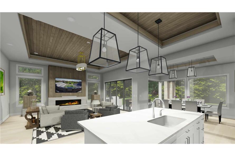 Kitchen: Kitchen Island of this 2-Bedroom,2611 Sq Ft Plan -194-1072