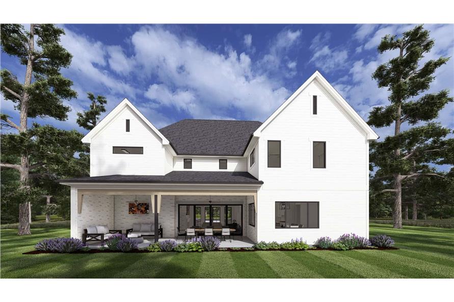 Rear View of this 4-Bedroom,4127 Sq Ft Plan -194-1074