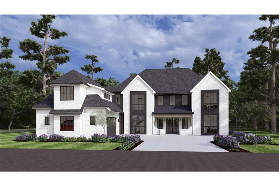 European House Plan - 4 Bedrms, 4.5 Baths - 4127 Sq Ft - #194-1074