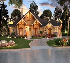 Mediterranean Home Plan - 4 Bedrms, 4 Baths - 3800 Sq Ft - #175-1086