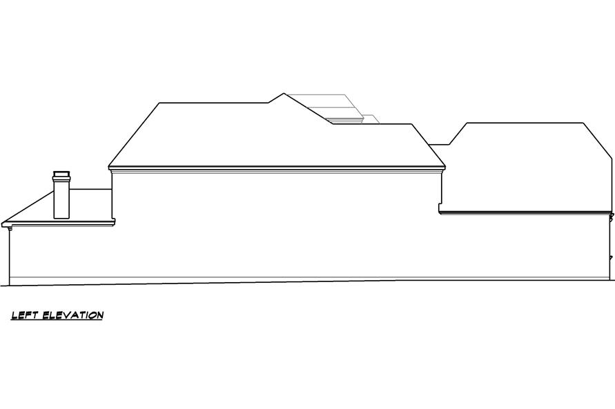 Home Plan Left Elevation of this 4-Bedroom,5742 Sq Ft Plan -195-1015