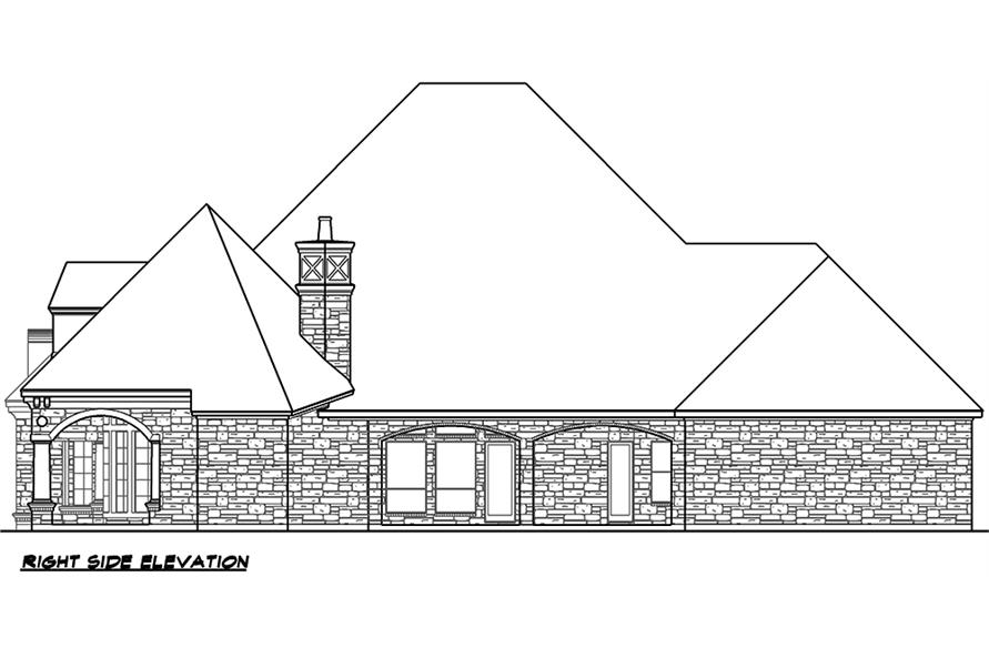 Home Plan Right Elevation of this 4-Bedroom,4977 Sq Ft Plan -195-1046