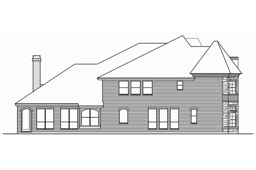 Home Plan Left Elevation of this 3-Bedroom,3407 Sq Ft Plan -195-1060