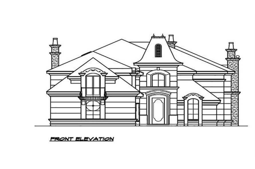 Home Plan Front Elevation of this 3-Bedroom,5343 Sq Ft Plan -195-1089