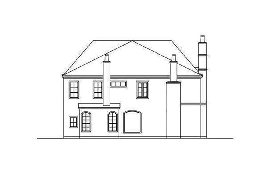 Home Plan Rear Elevation of this 3-Bedroom,5799 Sq Ft Plan -195-1113
