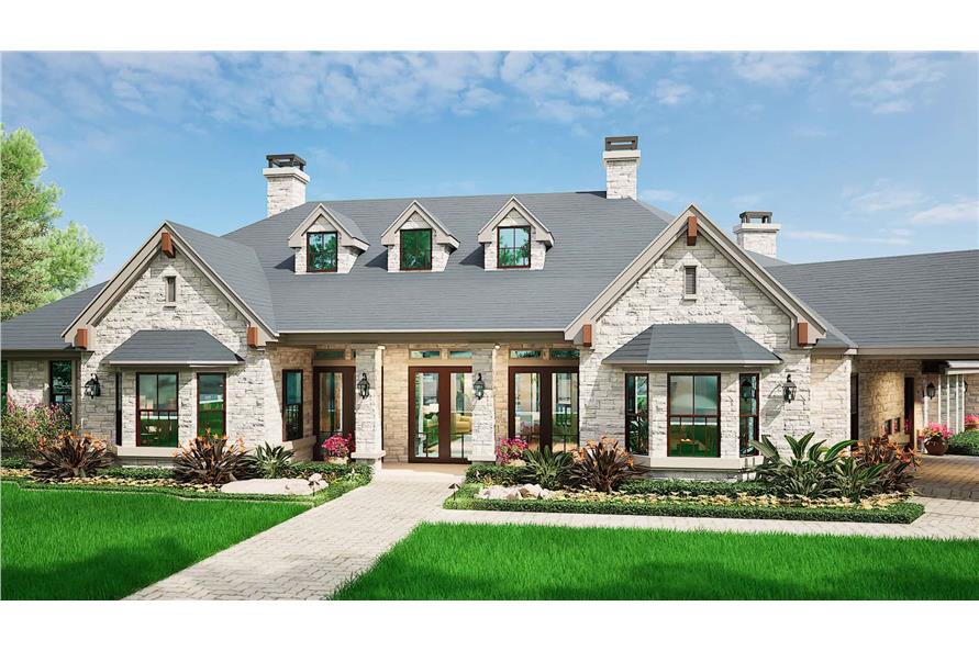 Front View of this 4-Bedroom,6610 Sq Ft Plan -195-1162