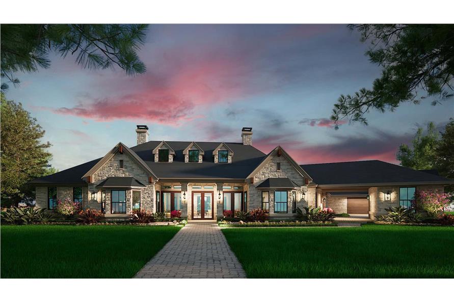 Home at Night of this 4-Bedroom,6610 Sq Ft Plan -195-1162