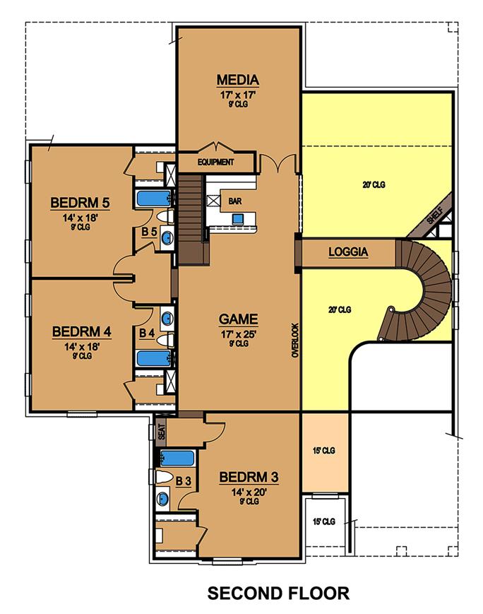 5 Bedrm, 5293 Sq Ft Victorian House Plan #195-1178