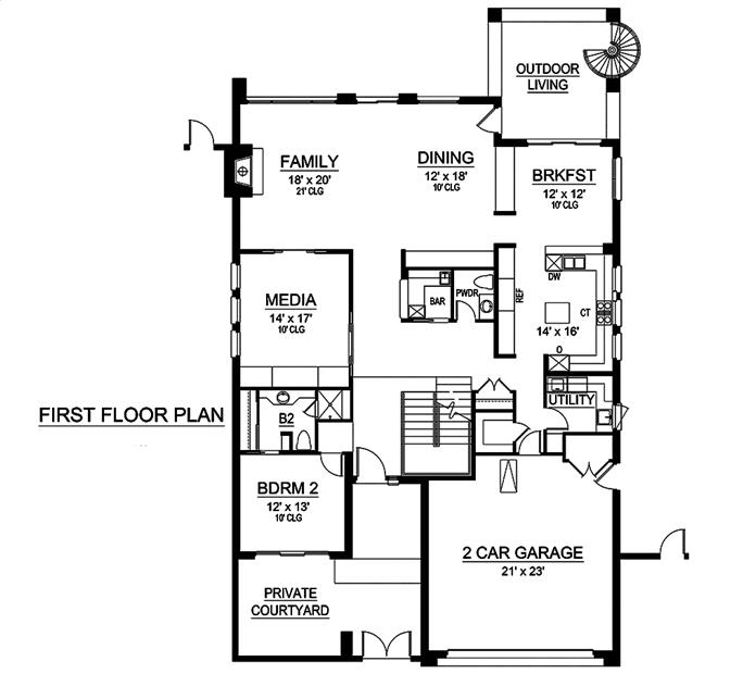 4 Bedrm 3785 Sq Ft Concrete Block Icf Design House Plan 195 1185