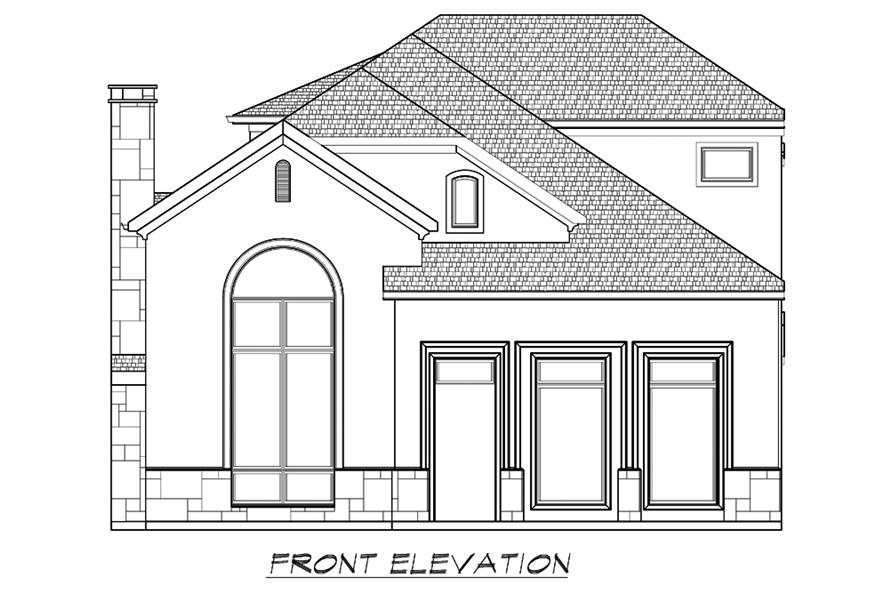 Home Plan Front Elevation of this 2-Bedroom,4681 Sq Ft Plan -195-1194