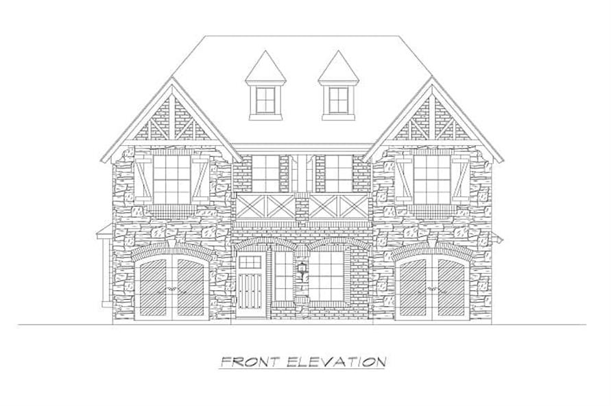 Home Plan Front Elevation of this 3-Bedroom,3827 Sq Ft Plan -195-1221