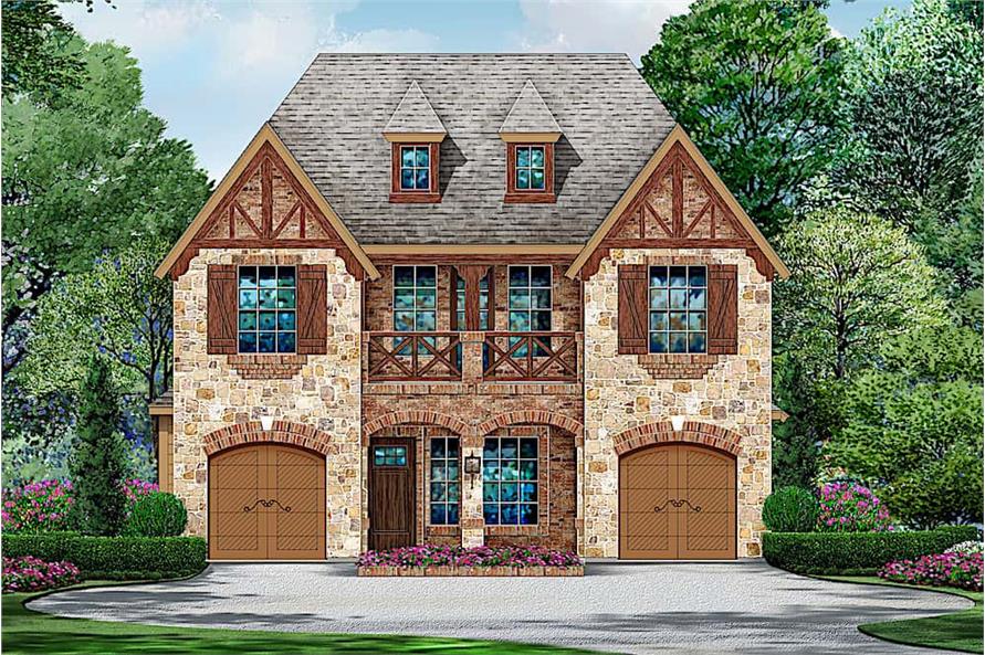 3-Bedroom, 3827 Sq Ft Tudor House - Plan #195-1221 - Front Exterior