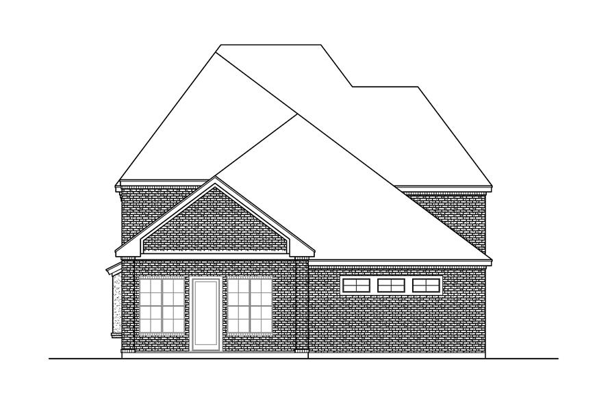 Home Plan Rear Elevation of this 3-Bedroom,3603 Sq Ft Plan -195-1230