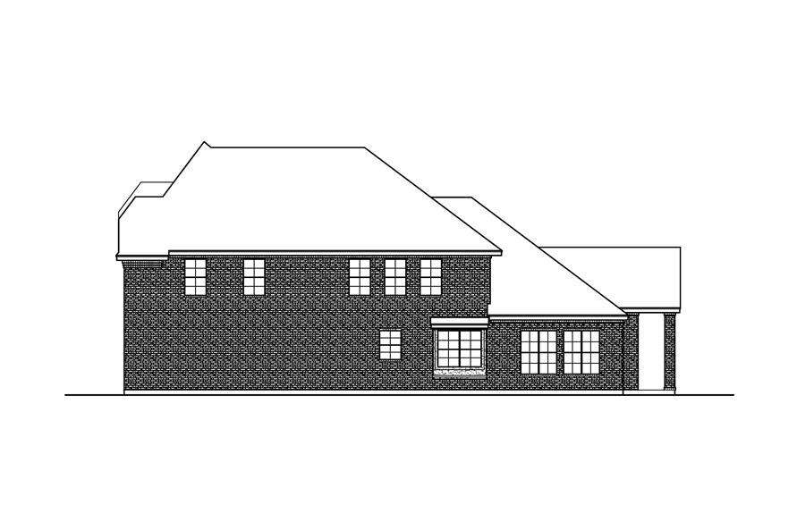 Home Plan Right Elevation of this 3-Bedroom,3603 Sq Ft Plan -195-1230