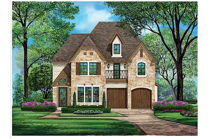 3-Bedroom, 3603 Sq Ft Luxury House - Plan #195-1230 - Front Exterior