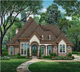 European Home - 4 Bedrms, 3 Baths - 4547 Sq Ft - Plan #195-1270