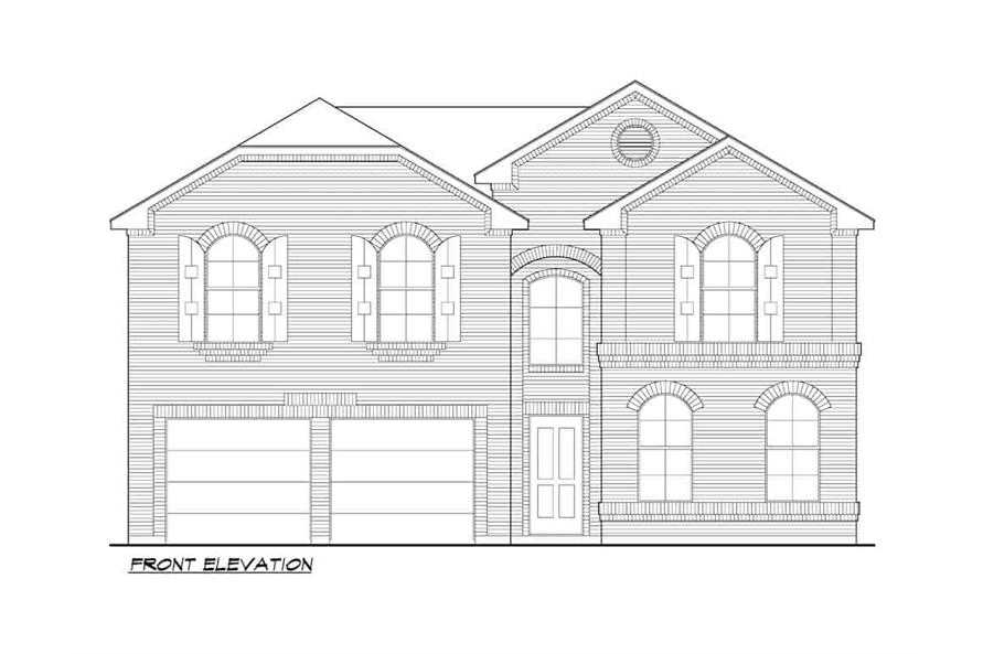 Home Plan Front Elevation of this 3-Bedroom,2460 Sq Ft Plan -195-1278