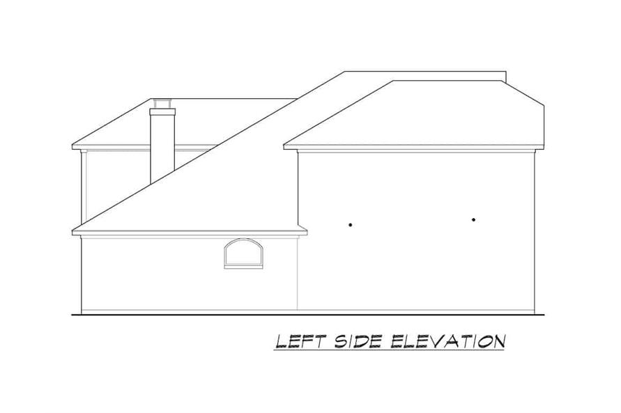 Home Plan Left Elevation of this 3-Bedroom,2460 Sq Ft Plan -195-1278