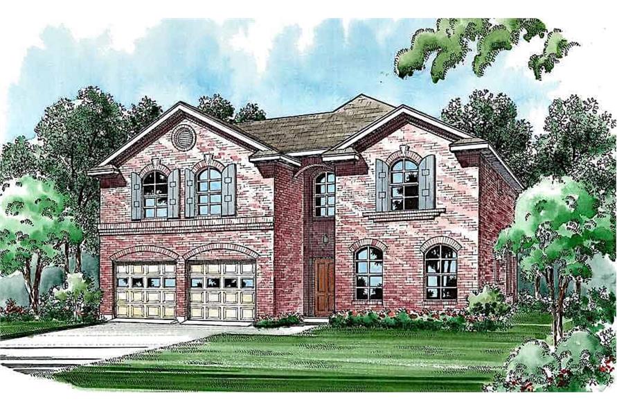 Front View of this 3-Bedroom, 2460 Sq Ft Plan - 195-1278