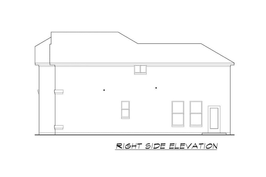 Home Plan Right Elevation of this 3-Bedroom,2460 Sq Ft Plan -195-1278