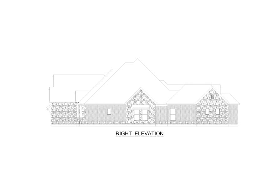 Home Plan Right Elevation of this 4-Bedroom,4166 Sq Ft Plan -195-1309