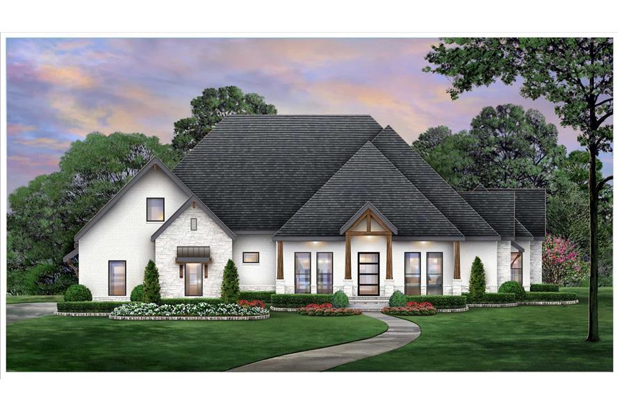 Contemporary House Plan - 4 Bedrms, 3 Baths - 4166 Sq Ft - #195-1309