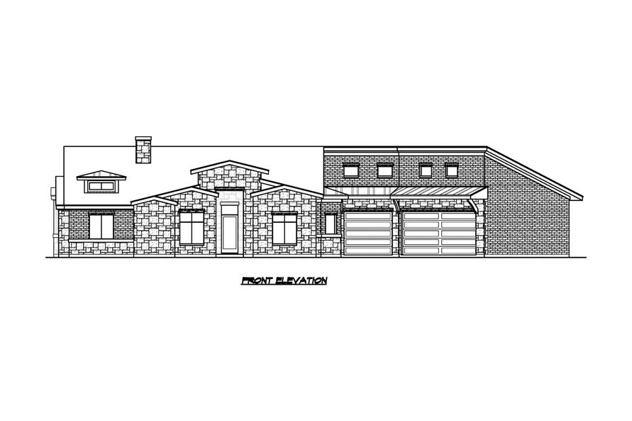 Home Plan Front Elevation of this 3-Bedroom,3041 Sq Ft Plan -195-1314