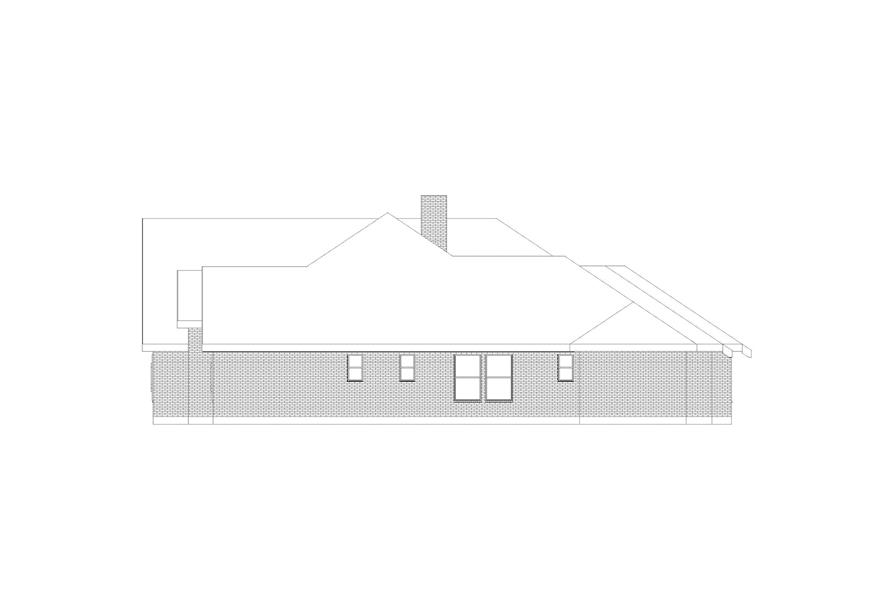 Home Plan Right Elevation of this 4-Bedroom,4041 Sq Ft Plan -195-1323