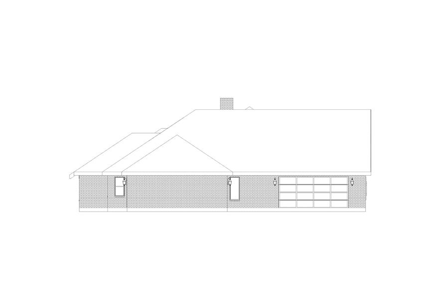 Home Plan Left Elevation of this 4-Bedroom,4041 Sq Ft Plan -195-1323