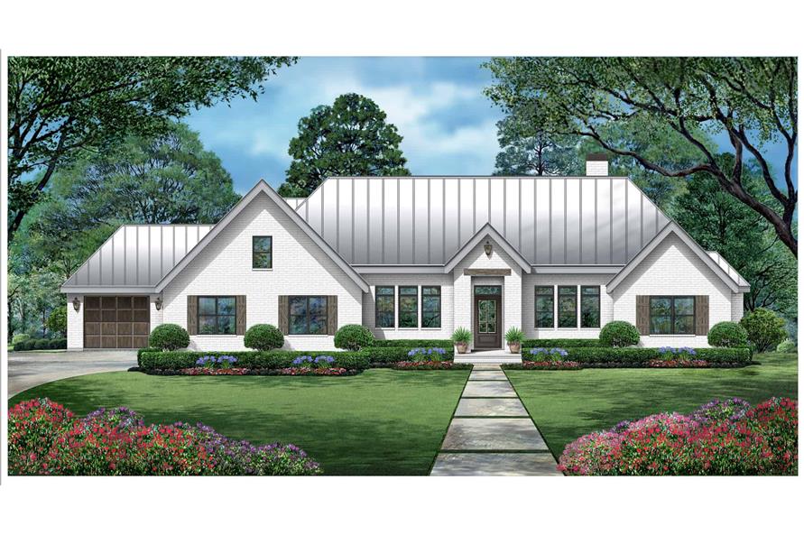 Modern Farmhouse Floor Plan - 4 Bedrms, 4.5 Baths - 4041 Sq Ft - #195-1323