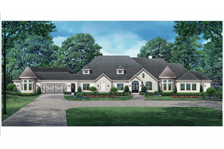 Victorian Home Plan - 5 Bedrms, 5.5 Baths - 6146 Sq Ft - #195-1329