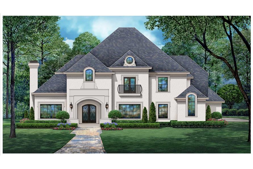 Tudor House Plan - 4 Bedrms, 5.5 Baths - 6280 Sq Ft - #195-1332