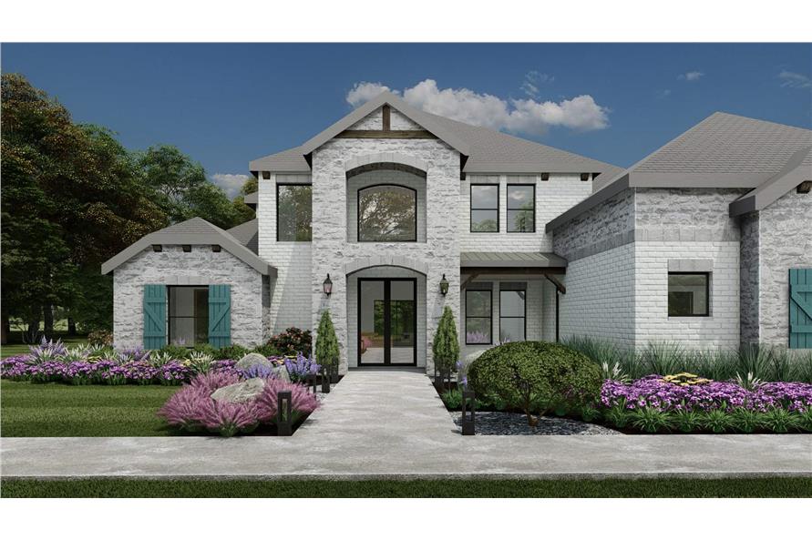 Front Door of this 4-Bedroom,4196 Sq Ft Plan -195-1335