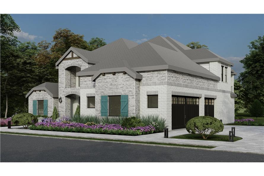 Right Side View of this 4-Bedroom,4196 Sq Ft Plan -195-1335