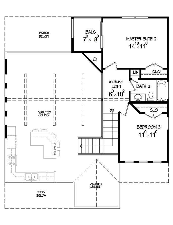 3 Bedrm, 1814 Sq Ft Country House - Plan #196-1011